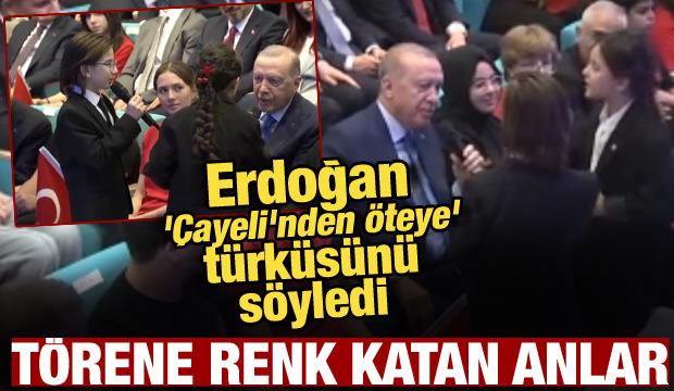 Cumhurbaşkanı Erdoğan, 'Çayeli'nden Öteye' türküsünü söyledi