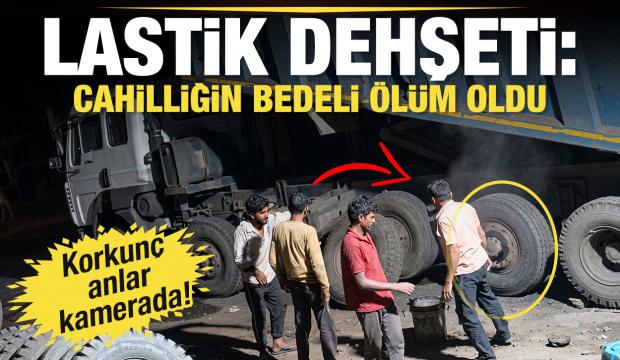 Hindistan'da kamyon lastiğine yanlış m&uuml;dahale &ouml;l&uuml;m getirdi!