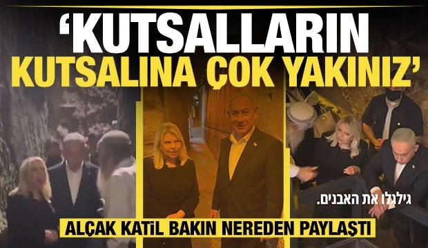Netanyahu'dan Mescid-i Aksa t&uuml;nellerinde al&ccedil;ak mesaj: Her zaman burada kalacağız