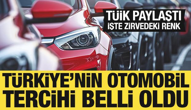 TÜİK paylaştı! Türkiye'nin otomobil tercihi belli oldu: Zirvedeki renk şaşırttı