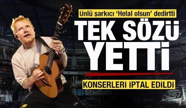 Ünlü şarkıcı 'Helal olsun' dedirtti! Tek sözü yetti! Konserleri iptal edildi