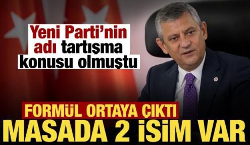 Yeni Parti'de isim krizi! Masada 2 seçenek var