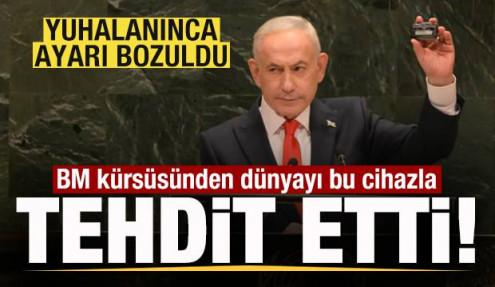 BM kürsüsünde yuhalandı ayarı bozuldu! Dünyayı cihazla tehdit etti