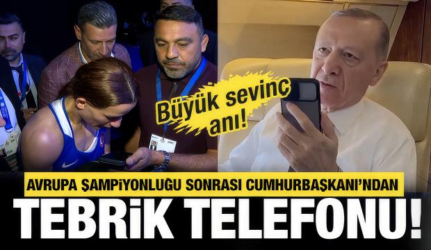  Cumhurbaşkanı Erdoğan'dan şampiyon boks&ouml;r Hatice Akbaş'a tebrik telefonu