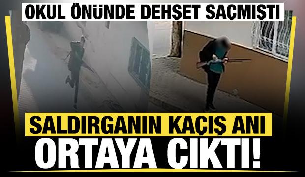 Manisa’da okul önünde dehşet saçan saldırgan böyle görüntülendi!