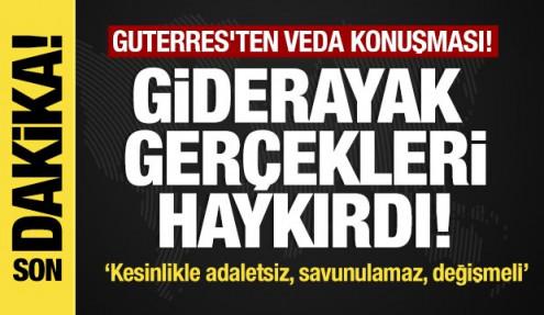 Son dakika... Görevi bırakmaya hazırlanan Guterres'ten tarihi veda konuşması