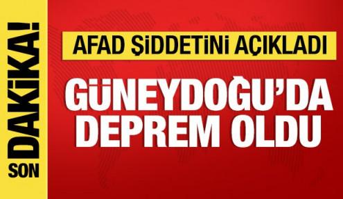Son Dakika: Güneydoğu'da hissedilen deprem meydana geldi