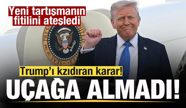 Trump'ı kızdıran karar! Başkanlık uçağına almadı