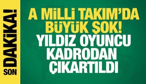 A Milli Takım'da büyük şok! Yıldız oyuncu kadrodan çıkartıldı