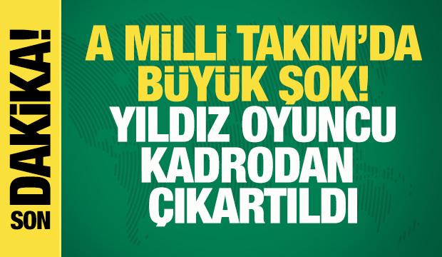 A Milli Takım'da büyük şok! Yıldız oyuncu kadrodan çıkartıldı