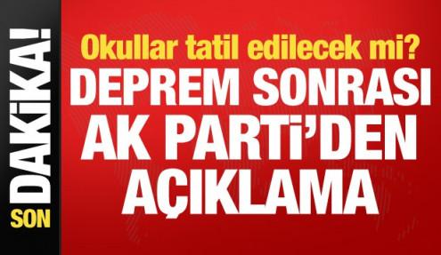 AK Parti Sözcüsü Ömer Çelik'ten deprem sonrası açıklama