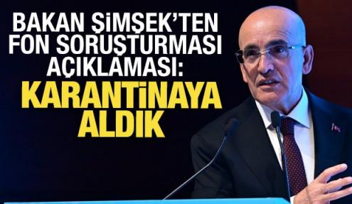 Bakan Şimşek'ten fon piyasası açıklaması: Sistemik bir problem yok