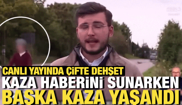 Canlı yayında &ccedil;ifte dehşet: &Ouml;l&uuml;ml&uuml; kaza haberini sunarken yeni bir kaza yaşandı