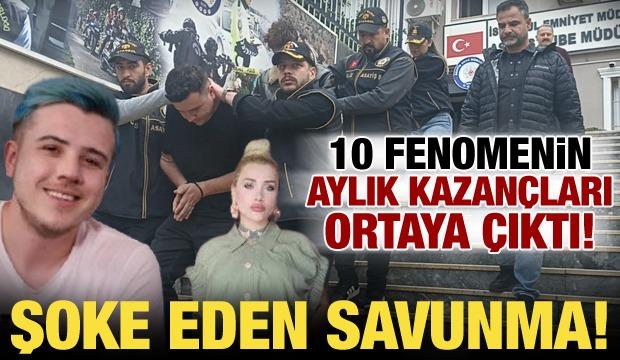 G&ouml;zaltına alınan 10 fenomenin aylık geliri ortaya &ccedil;ıktı! 500 bin liraya kadar...