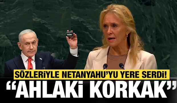 İzlanda Dışişleri bakanının Netanyahu i&ccedil;in s&ouml;ylediği "korkak" s&ouml;zleri BM'de alkış aldı