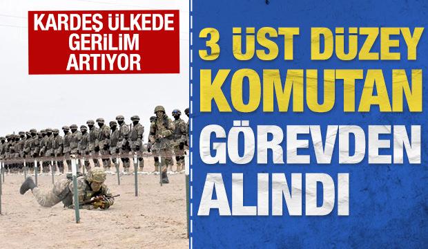 Kardeş ülkede gerilim: 3 üst düzey komutan görevden alındı