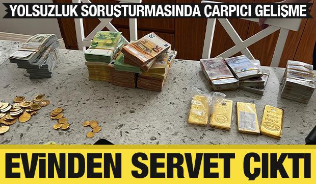 Mersin'de yolsuzluk soruşturması: Şüphelinin evinden servet çıktı