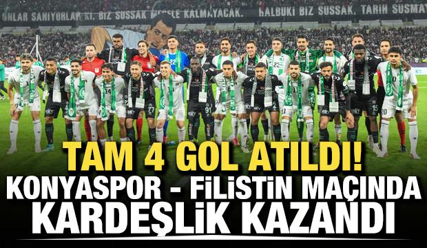 Tam 4 gol atıldı! Konyaspor - Filistin maçında kardeşlik kazandı