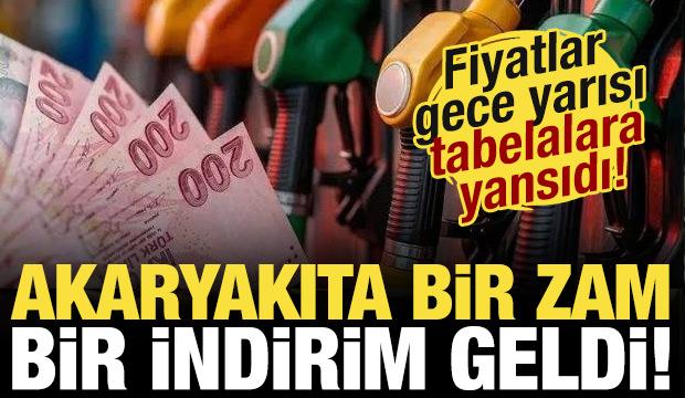 Akaryakıta bir zam, bir indirim geldi! İşte güncel benzin ve motorin fiyatları...