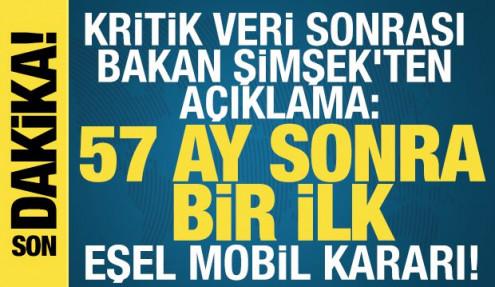 Bakan Şimşek: Yıllık enflasyon 57 ay sonra yüzde 30'un altına geriledi