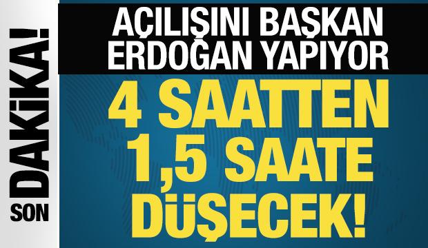 Cumhurbaşkanı Erdoğan Çerkezköy-Kapıkule Hızlı Tren Hattı'nın açılışında konuştu