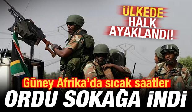 G&uuml;ney Afrika'da sıcak saatler! Ordu sokağa indi! Halk ayaklandı
