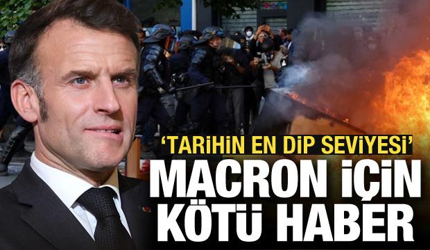 Sokaklar ateşe verildi, Macron'a g&uuml;ven rekor seviyede d&uuml;şt&uuml;