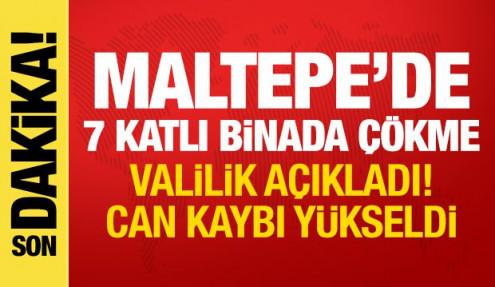 Son dakika haberi: Maltepe'de 7 katlı binada çökme! Valilik açıkladı, can kaybı yükseldi
