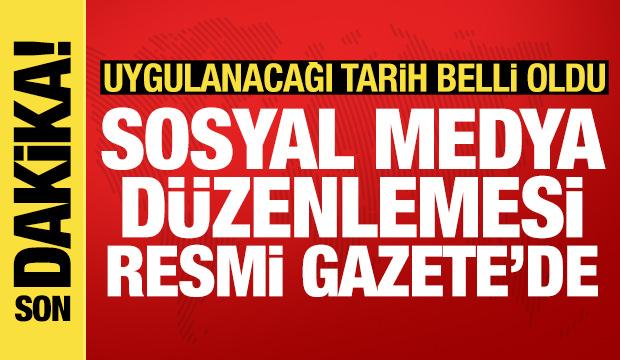 Sosyal medya düzenlemesi Resmi Gazete'de yayımlandı: 1 Kasım'da geçerli olacak