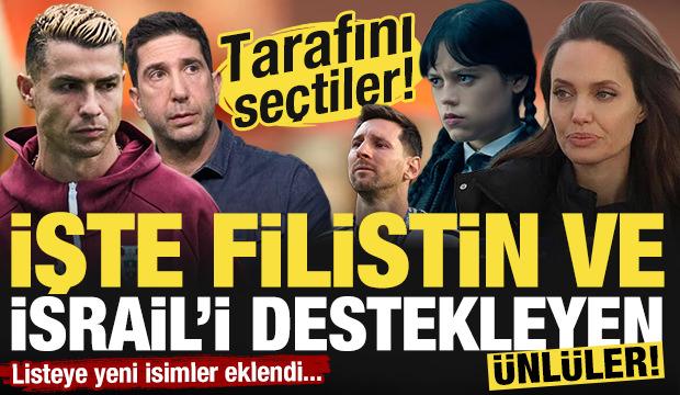&Uuml;&ccedil;&uuml;nc&uuml; yılında listeye eklendiler! İşte Filistin ve İsrail'i destekleyen &uuml;nl&uuml;ler!