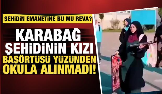 Babası Karabağ'da şehit oldu, kızı okula alınmadı! Bak&uuml;'de vicdanları yaralayan anlar