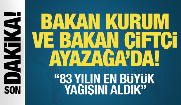 Bakan Kurum ve Bakan Çiftçi Ayazağa'da! Temizlik çalışmaları sürüyor!
