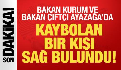 Bakan Kurum ve Bakan Çiftçi Ayazağa'da! 'Kaybolan bir kişi sağ bulundu!'