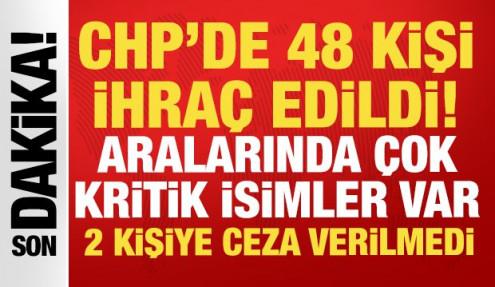 CHP'de Aylin Nazlıaka, İlhan Cihaner, Selin Sayek Böke'nin de olduğu 48 isim ihraç edildi