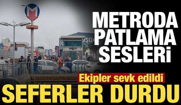 İstanbul'da metroda patlama sesleri! Yolcular tahliye edildi