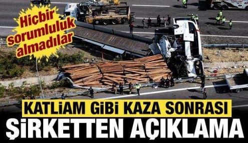 Manisa'daki katliam gibi kaza sonrası tur şirketinden açıklama: Sorumluluk almadılar