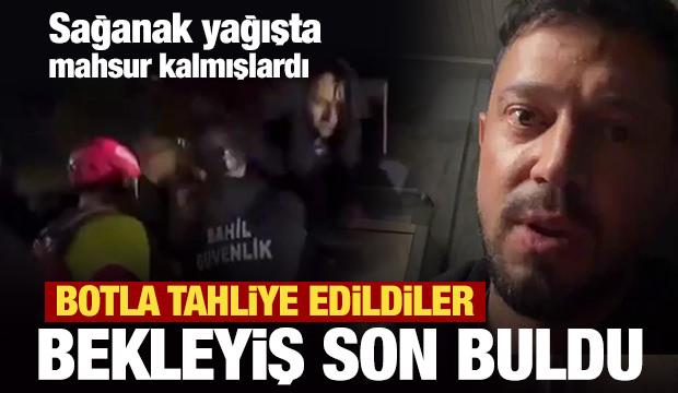 Sarıyer’de stüdyoda mahsur kalan Murat Boz, botla kurtarıldı