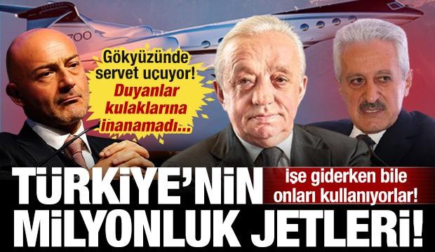 G&ouml;ky&uuml;z&uuml;ndeki milyonluk jetler: T&uuml;rkiye'nin zenginleri işe giderken bile onları kullanıyor