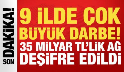 9 ilde siber suç operasyonu: 34,7 milyar TL’lik para trafiğine 123 gözaltı