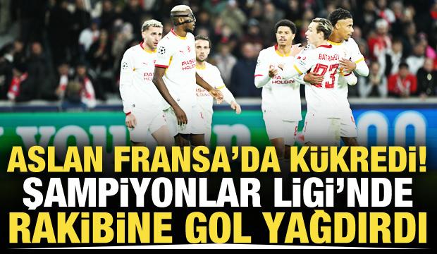 Aslan Fransa'da k&uuml;kredi! Şampiyonlar Ligi'nde rakibine gol yağdırdı