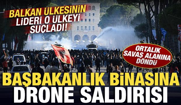 Başbakanlık binasına drone saldırısı! Rama o ülkeyi suçladı! Ortalık savaş alanına döndü