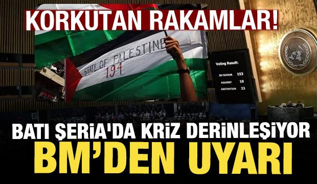 BM: Batı Şeria'da durum a&ccedil;lık krizine d&ouml;n&uuml;ş&uuml;yor