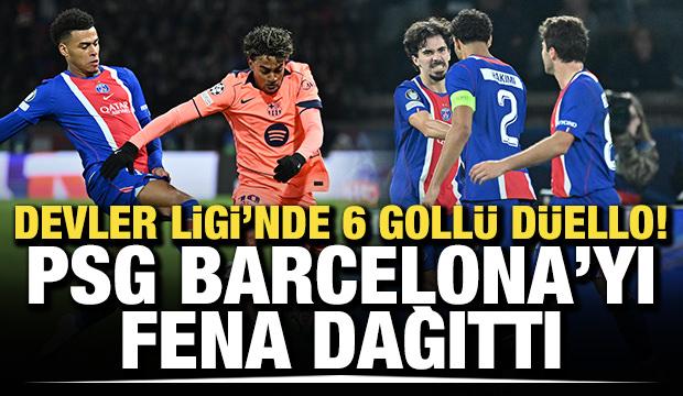 Devler Ligi'nde 6 goll&uuml; erken final! PSG, Barcelona'yı fena dağıttı