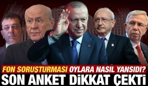 Fon soruşturmasının ardından yeni anket! İşte Erdoğan, Yavaş ve İmamoğlu arasındaki fark