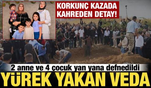 Mardin'de yürek yakan veda: 2 anne ve 4 çocuk yan yana toprağa verildi