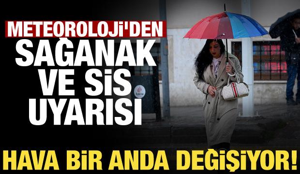 Meteoroloji 25 Ekim hava durumu raporunu açıkladı: Sağanak ve sis geliyor