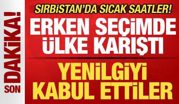 Sırbistan'da sıcak saatler! Erken seçimde ülke karıştı! Vucic yenilgiyi kabul etti