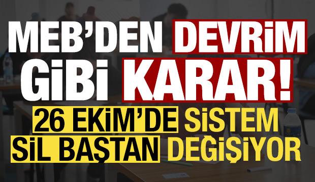 Son dakika haberi: MEB'den devrim gibi hamle! 26 Ekim'de sil baştan değişiyor...