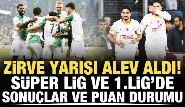 Zirve yarışı alev aldı! S&uuml;per Lig ve 1. Lig'de sonu&ccedil;lar ve puan durumu