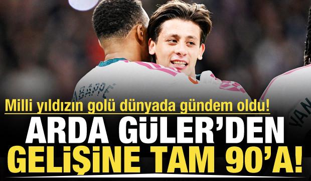 T&uuml;m d&uuml;nya bu gol&uuml; konuşuyor! Arda G&uuml;ler'den gelişine tam 90'a